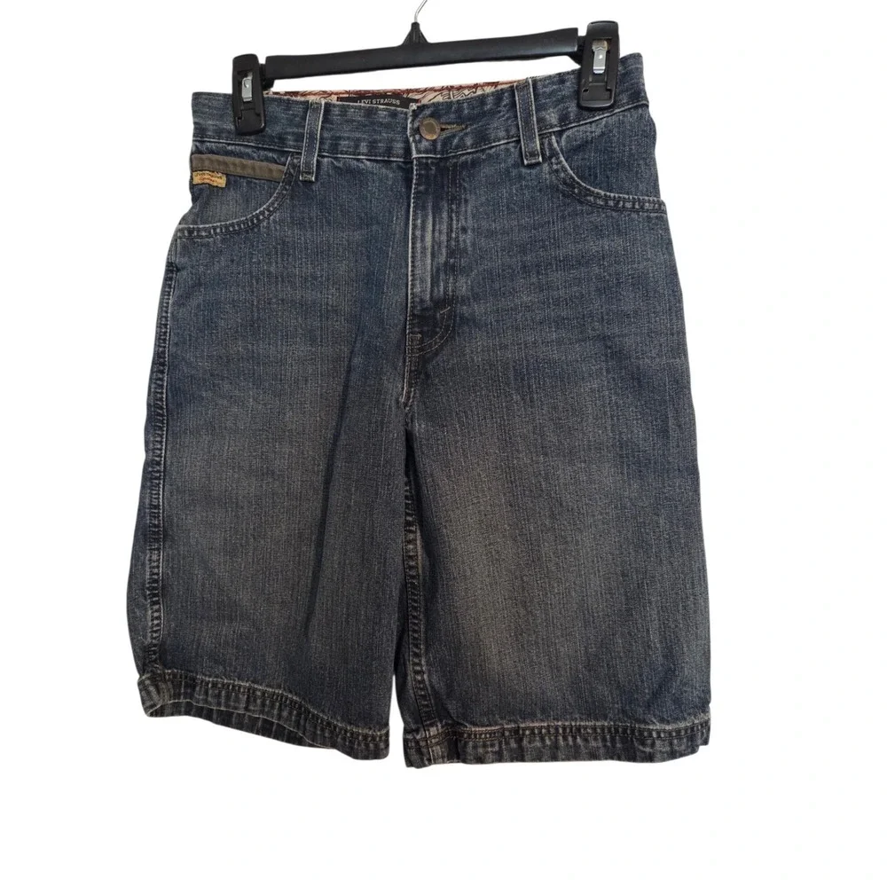 Levis Workwear Carpenter Denim Shorts Boys 14 Regular Blue Medium Wash Carpenter
